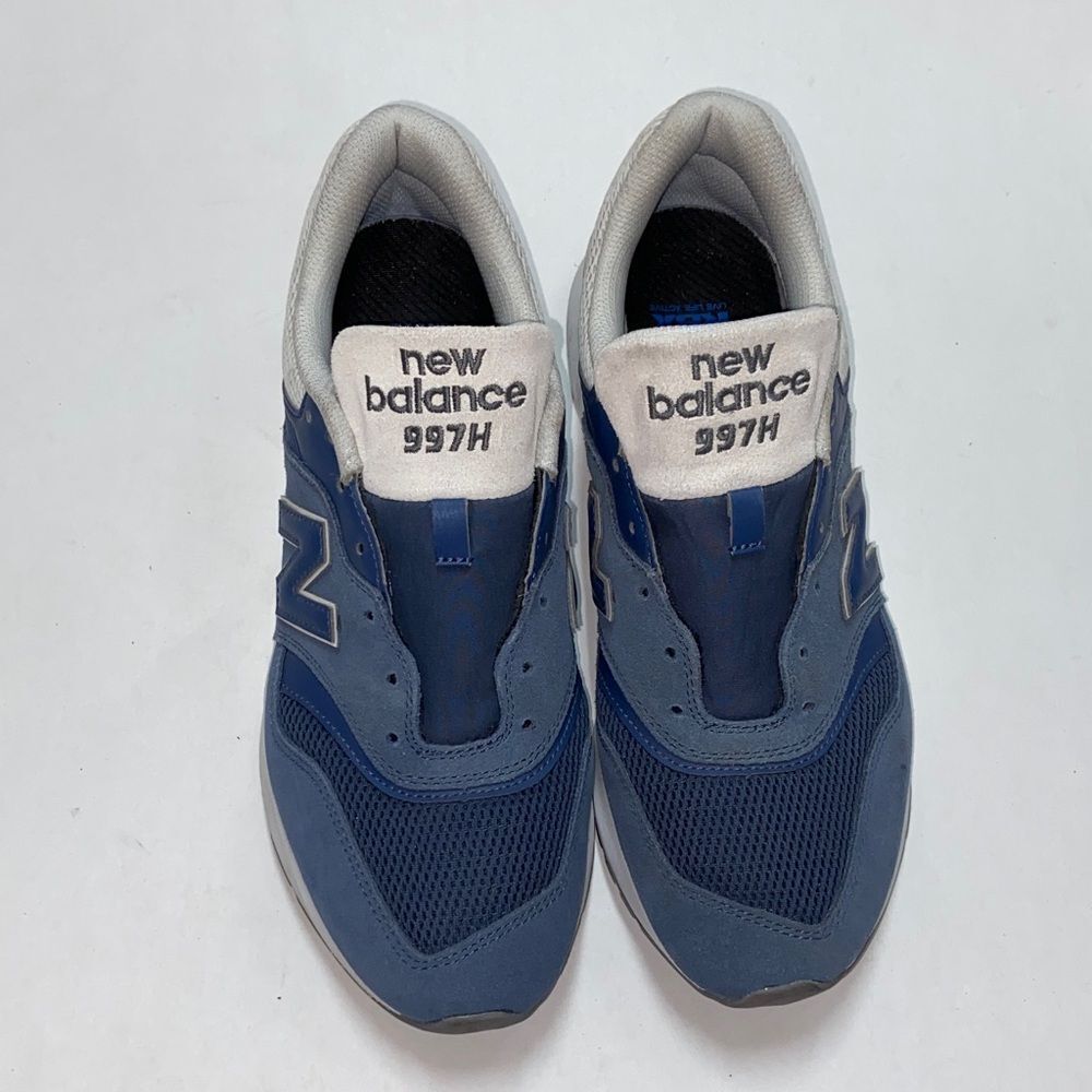 New Balance 997H CM997HQO Men’s Navy and Light Gray Sneakers Size 10.5 No Laces